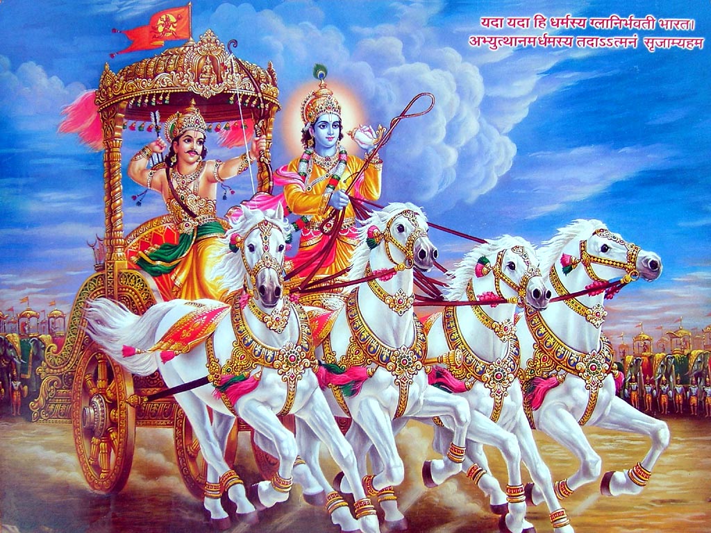 Lord Krishna Arjun Wallpapers