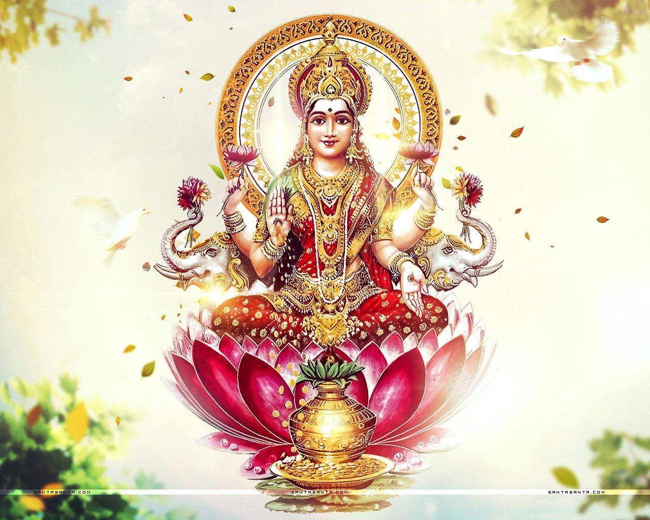 Goddess Laxmi HD Wallpaper Download