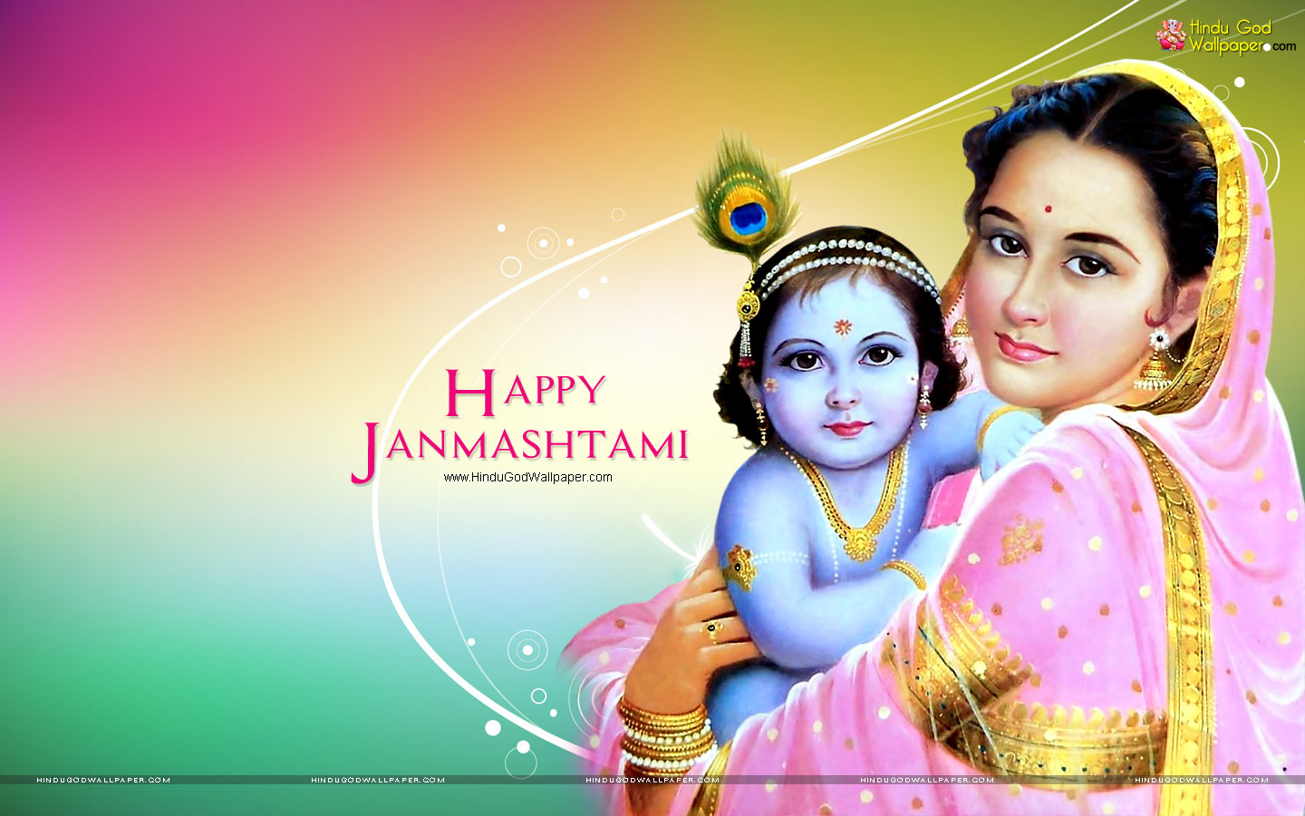 Krishna Janmashtami HD Wallpaper for Desktop