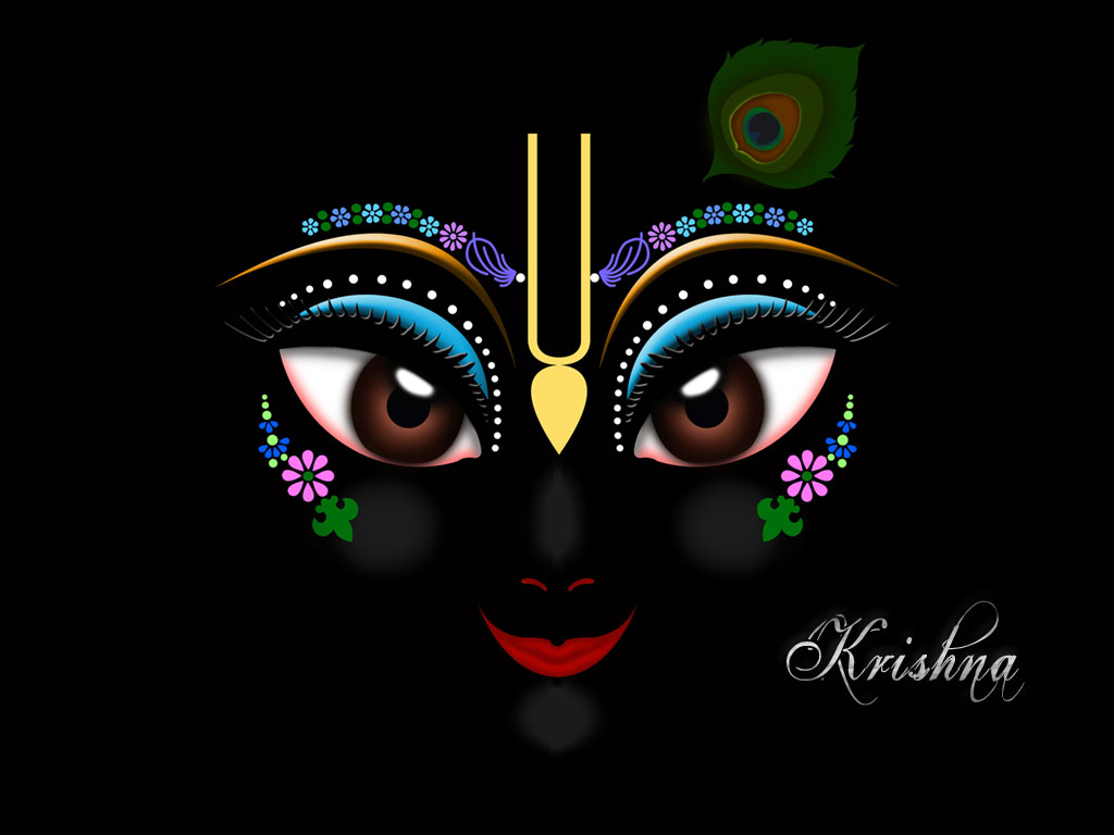 Lord Krishna Black Wallpaper Free Download