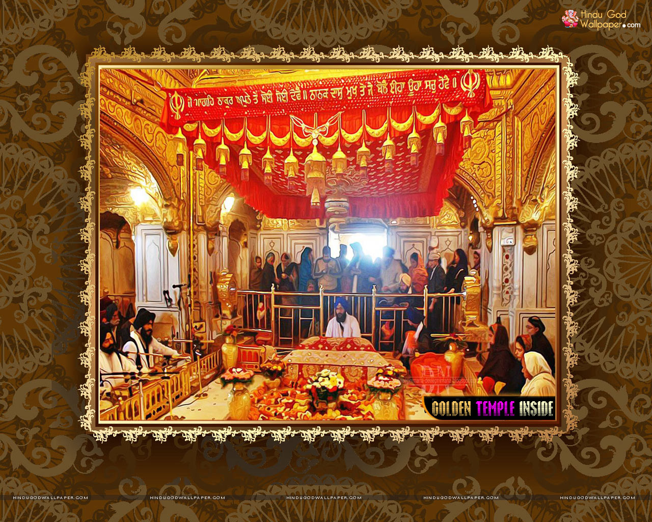 Golden Temple Inside HD Wallpaper Free Download