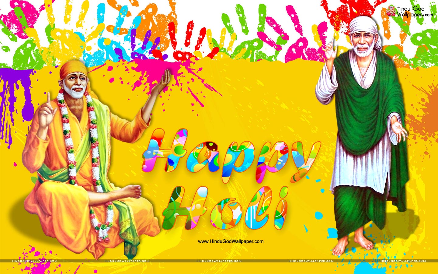 Shirdi Sai Baba Holi Wallpapers and Images Download
