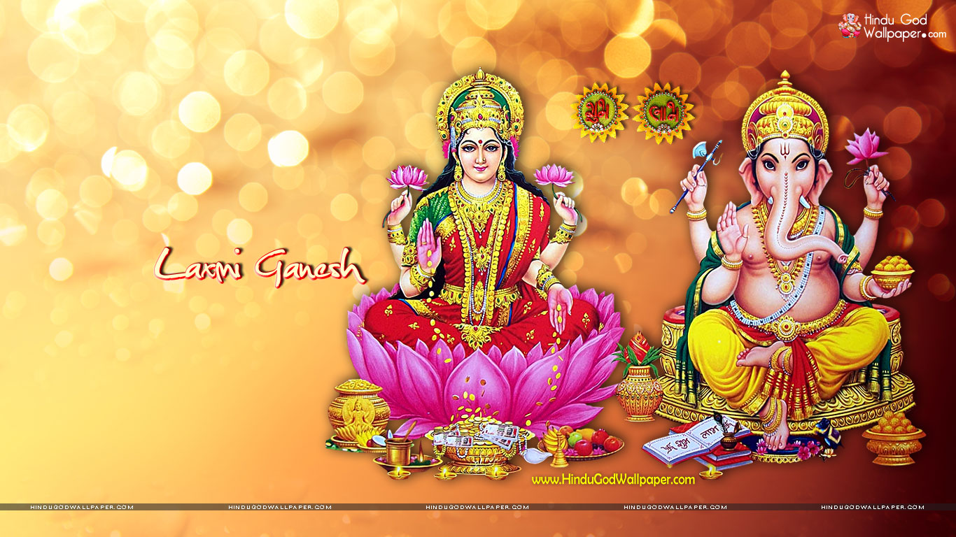 God Ganesh Maa Laxmi Desktop HD Wallpapers Download