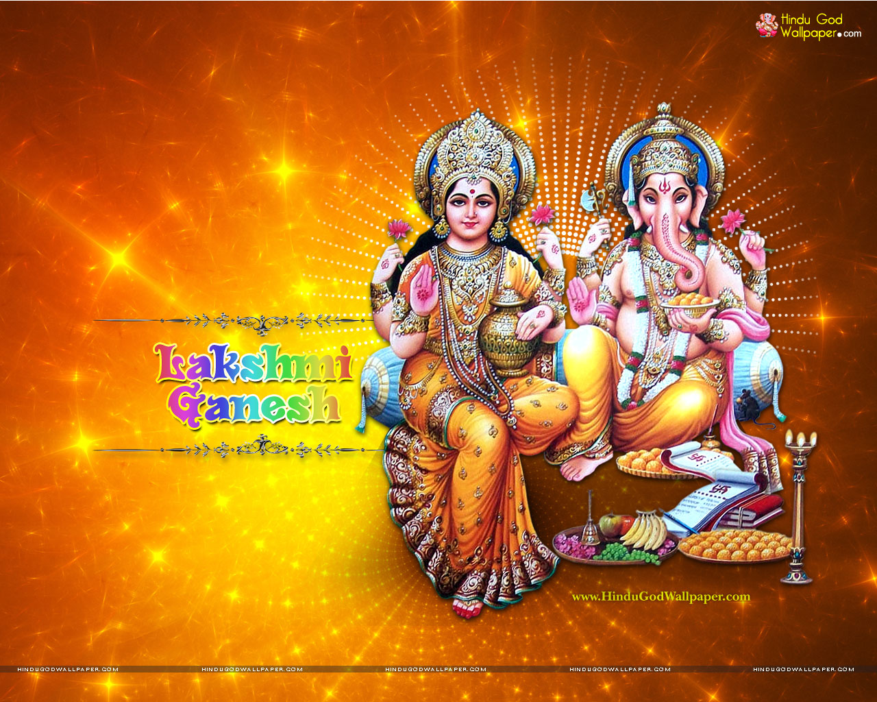 Beautiful Laxmi Ganesh Diwali HD Wallpapers Download