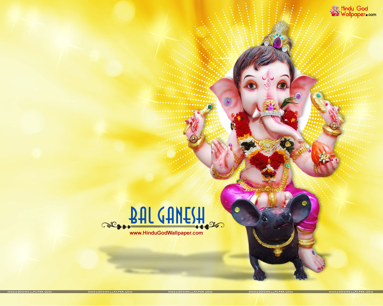 Beautiful Bal Ganesh Murti HD Wallpaper Download