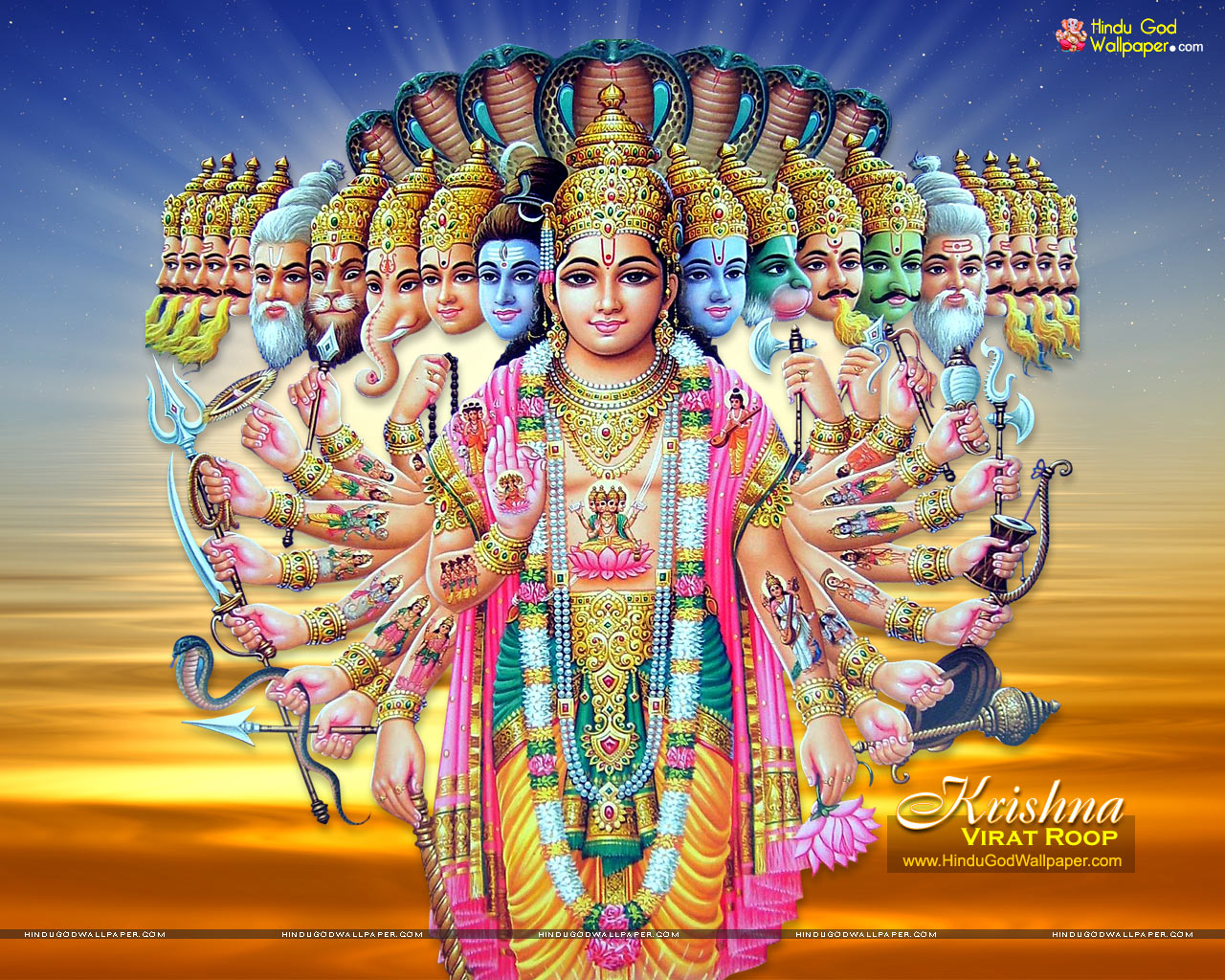 Lord Krishna Virat Roop Wallpapers Free Download