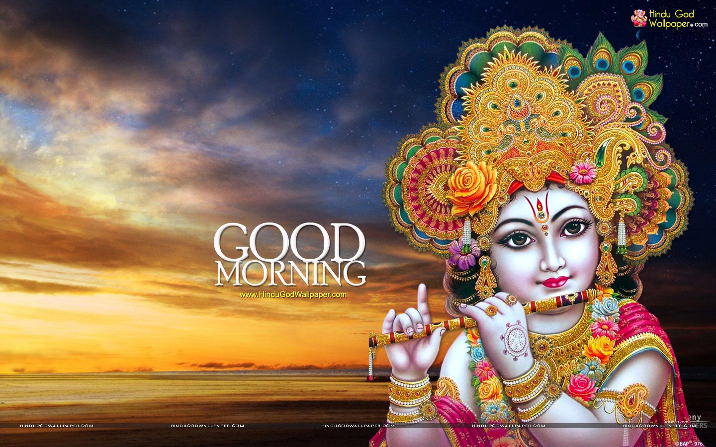 Shri Krishna Good Morning Wallpaper Free Download