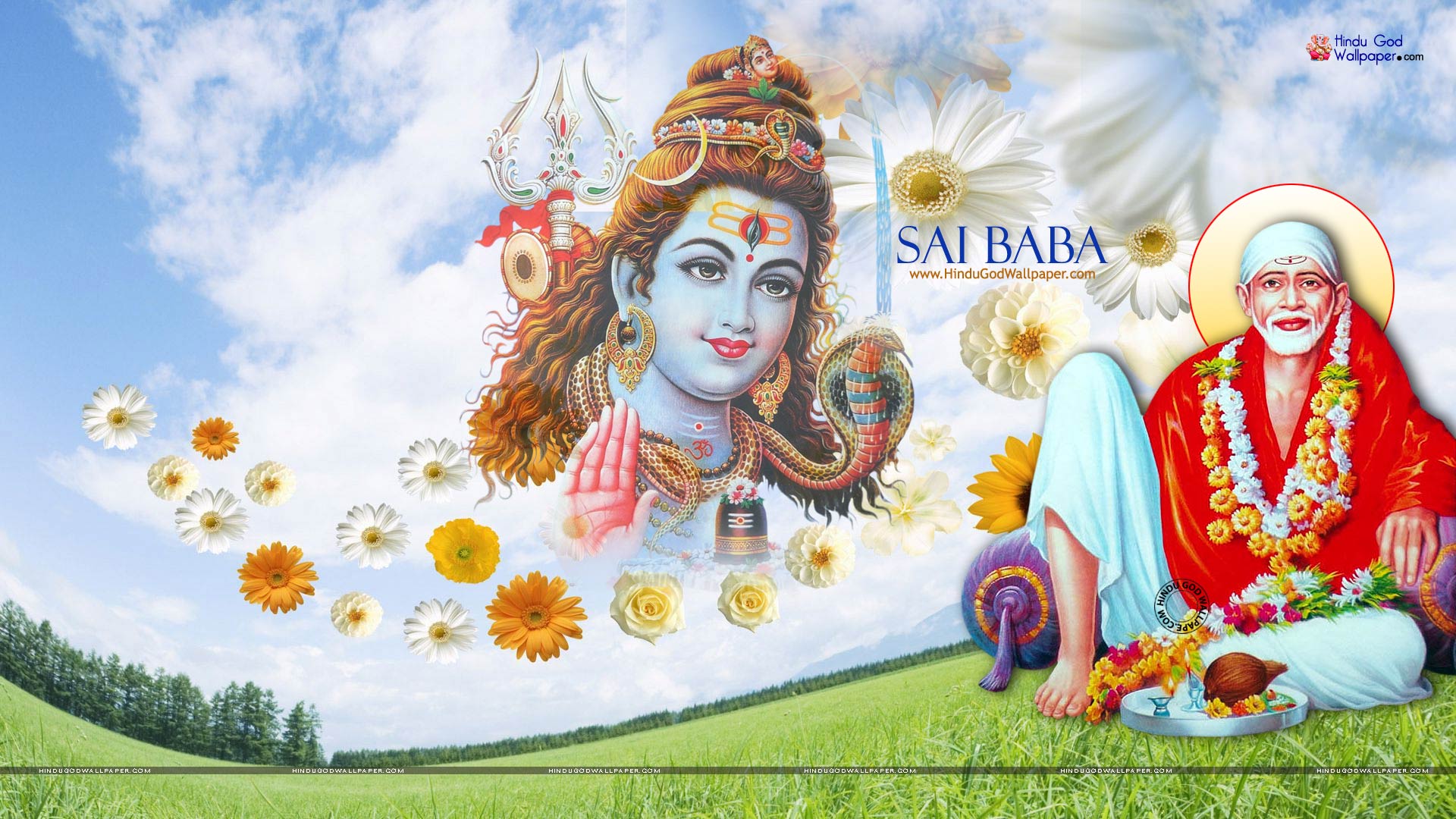 1080p Sai Baba HD Wallpaper Images Full Size Free Download