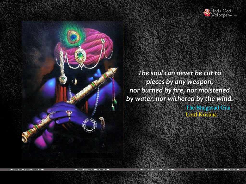 Krishna Images Wallpaper with Quotes for Desktop Download