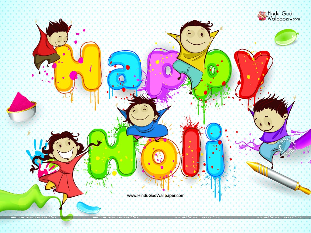 Happy Holi Cartoon Wallpapers & Images Free Download