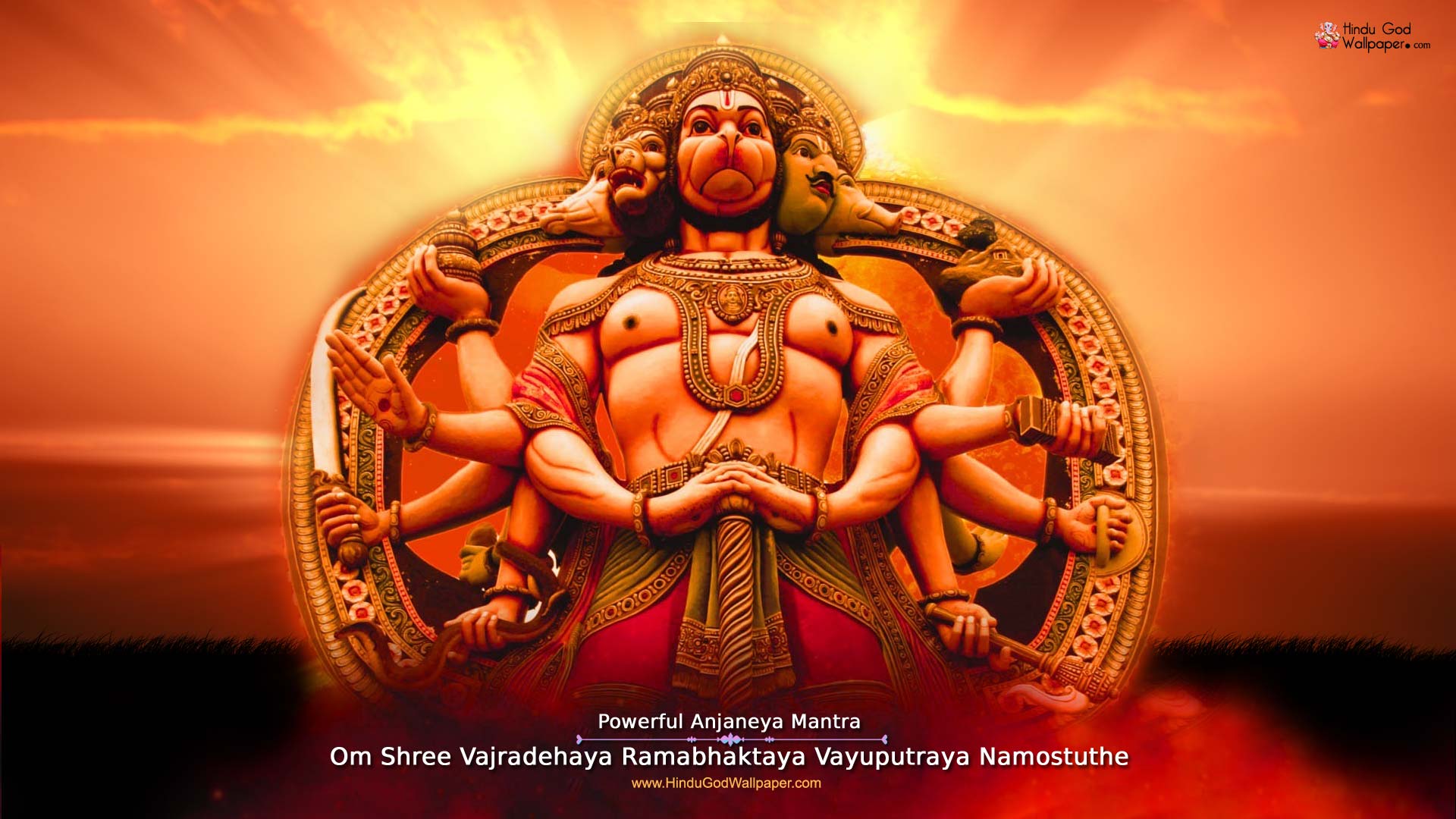 1080p Panchmukhi Hanuman HD Wallpaper 1920x1080 Download