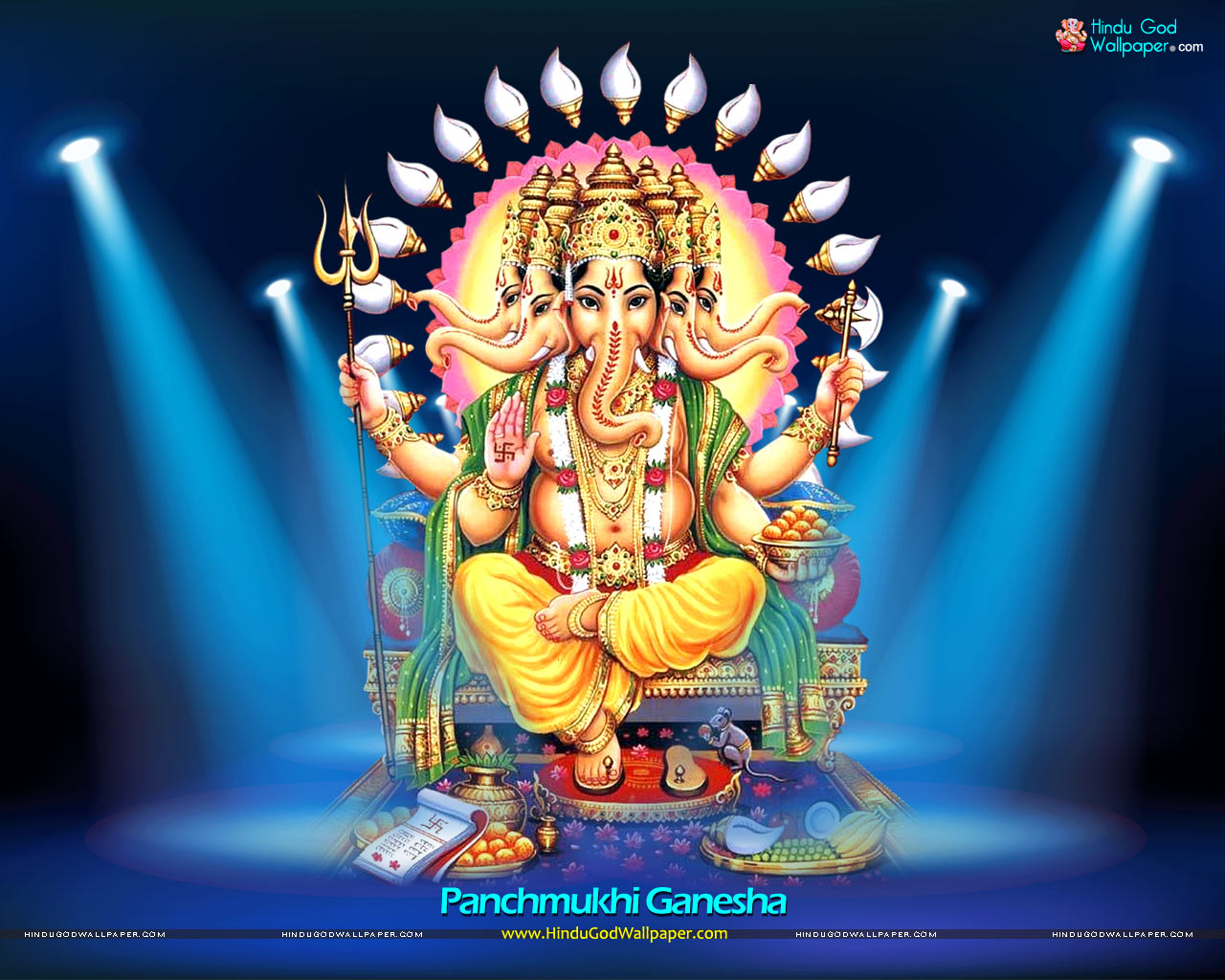 Five Head Ganesha Panchmukhi Wallpaper Free Download