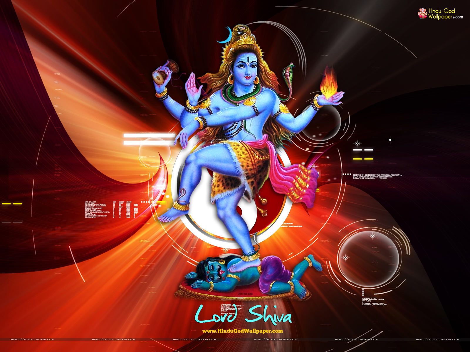 Shiva with Chilam Wallpaper Free Download