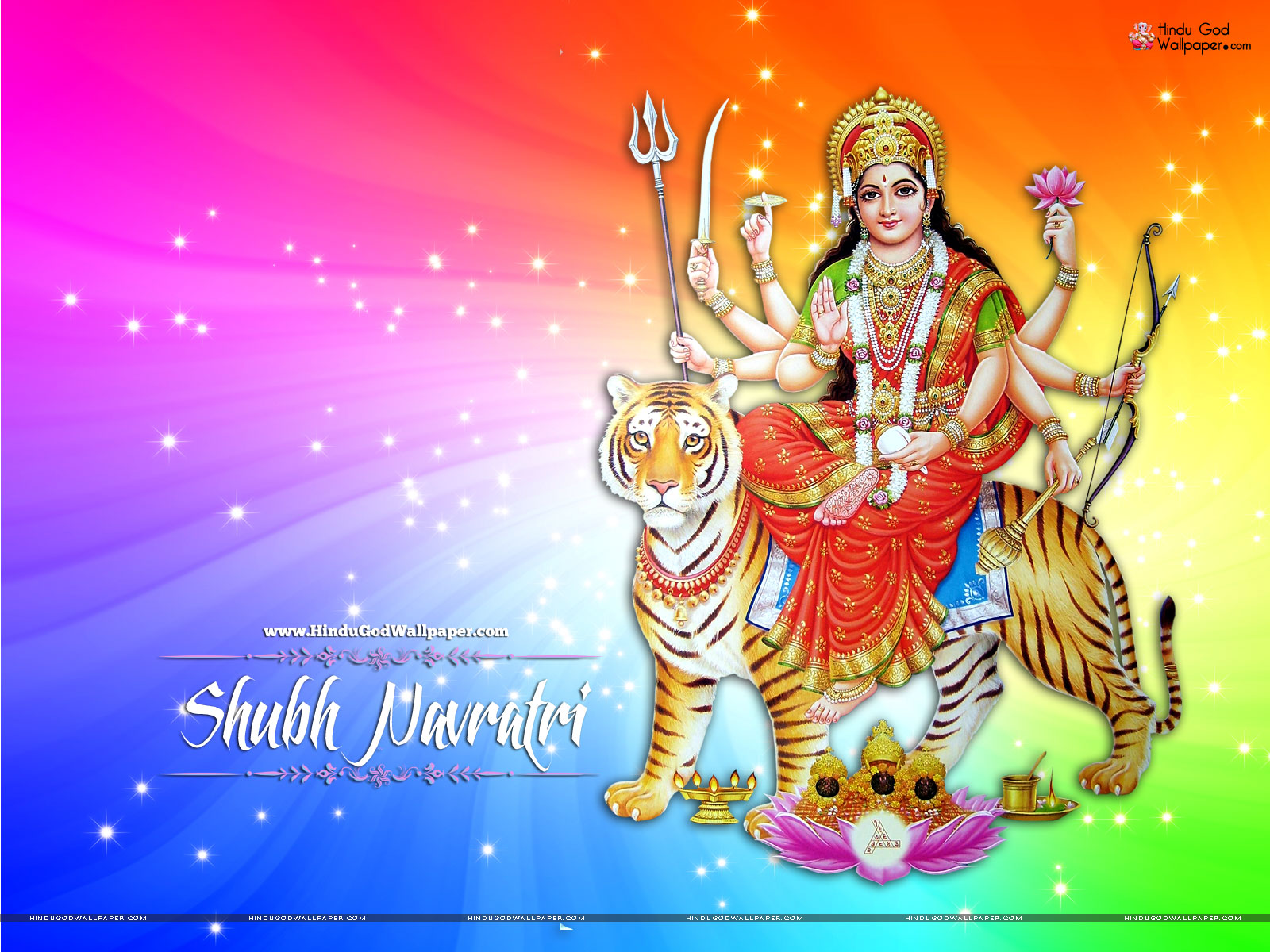 Celebrate Navratri 2023 with Stunning Mata Rani Wallpapers