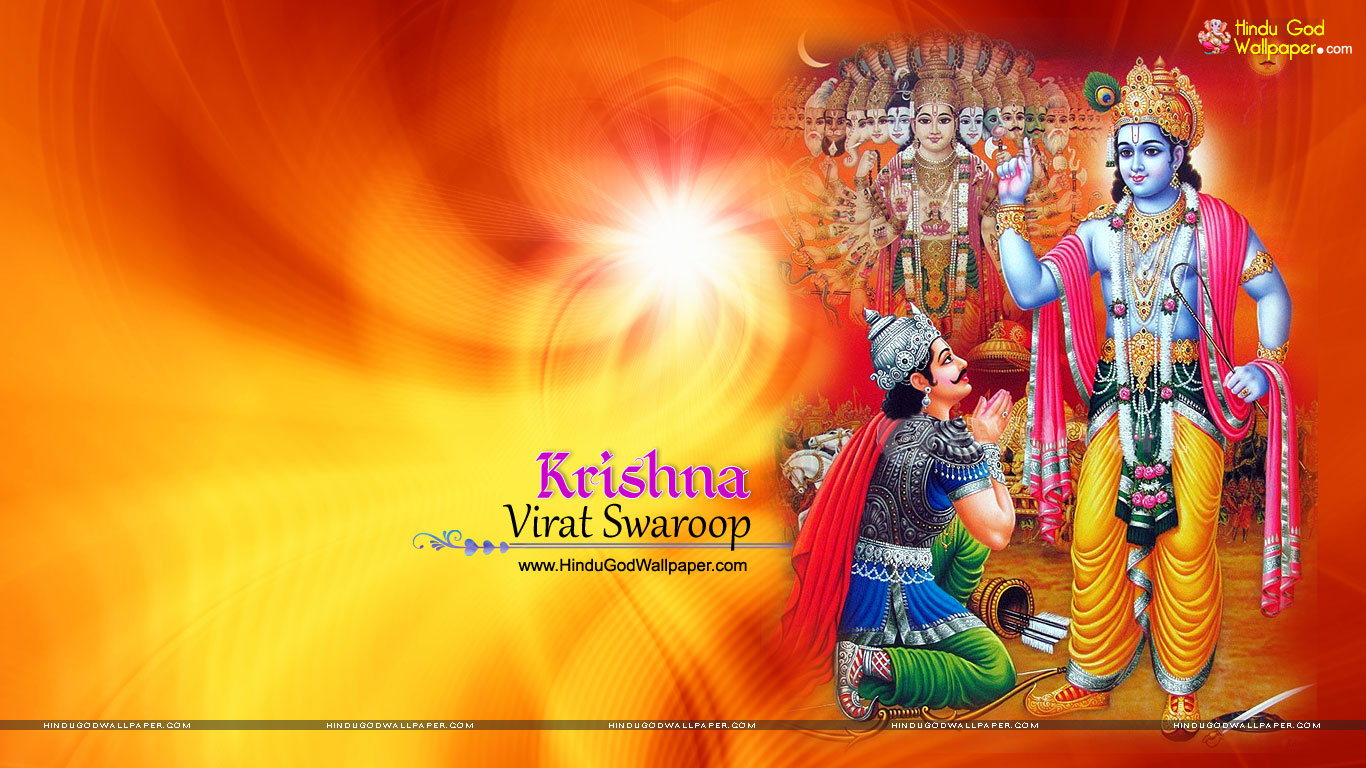 Lord Krishna Wallpaper with Quotes