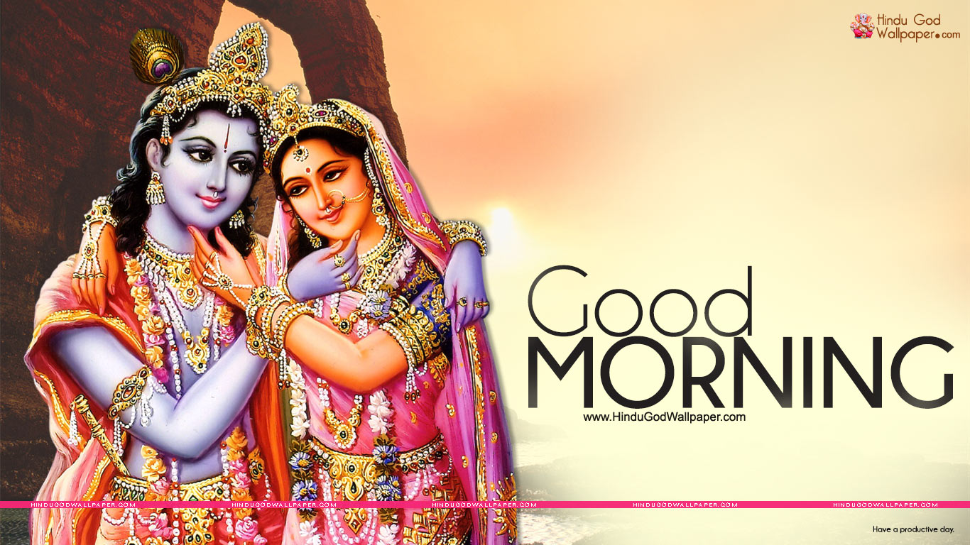 Good Morning Radha Krishna Images & Photo with Quotes Free Download