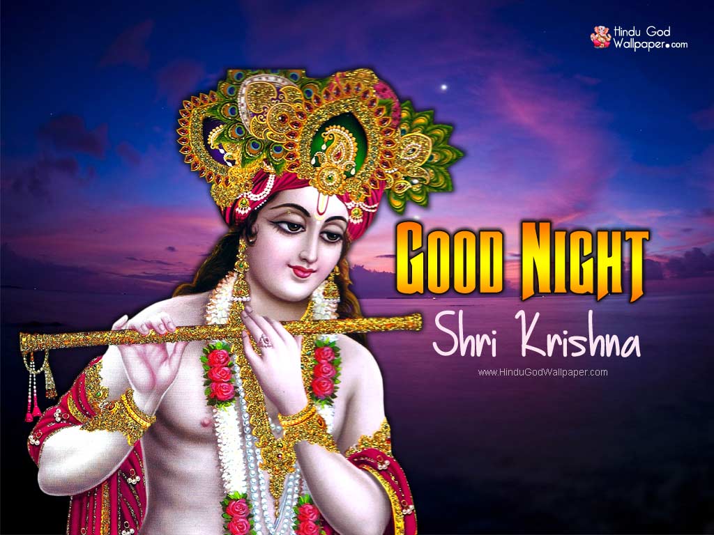 God Krishna Good Night Wallpapers HD Image Photo Free Download