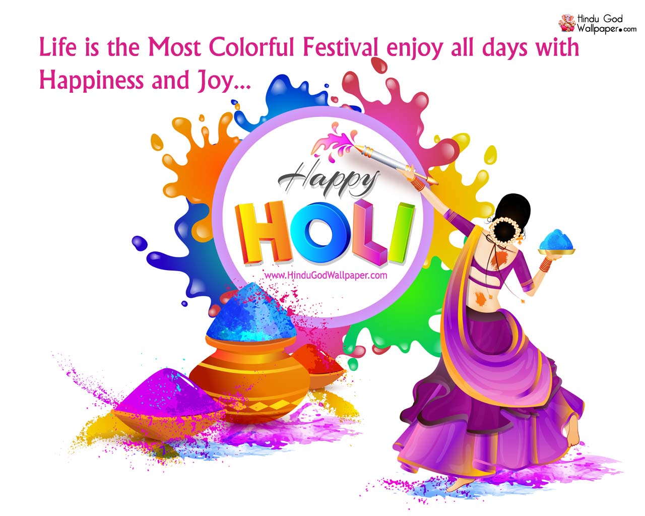 Happy Holi Wishes Wallpaper HD Holi Quotes Images Download