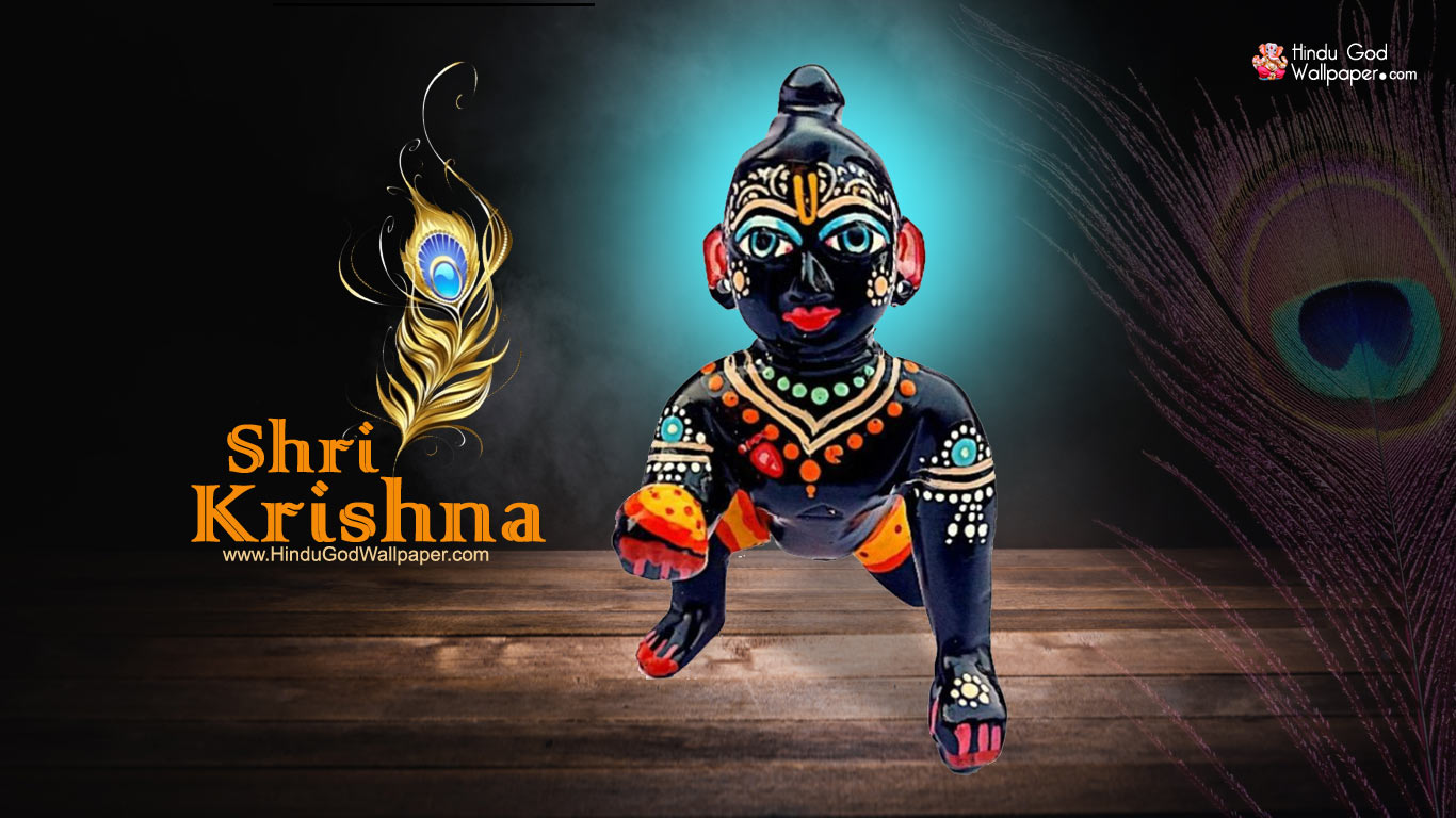 Shri Krishna Black Wallpaper HD Images for Desktop Download