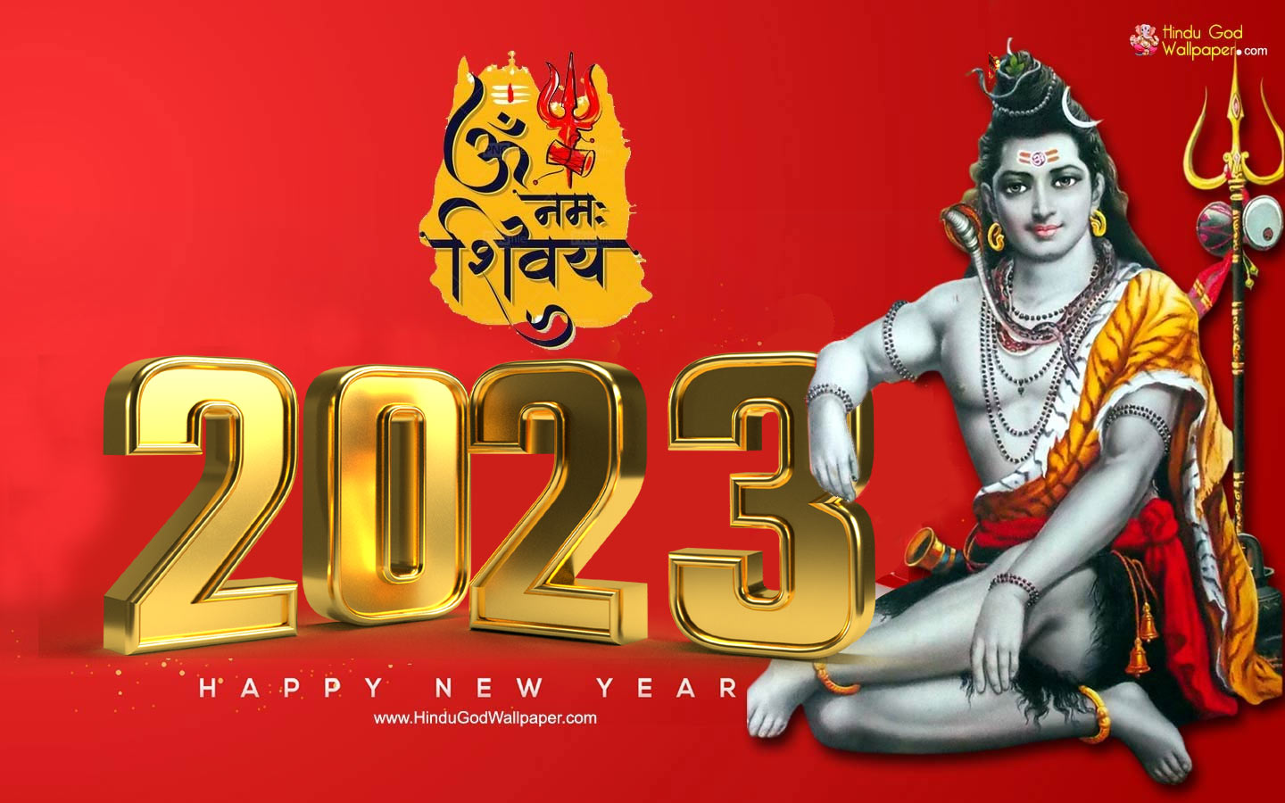Happy New Year 2023 Lord Shiva HD Images Photos Wallpapers Download